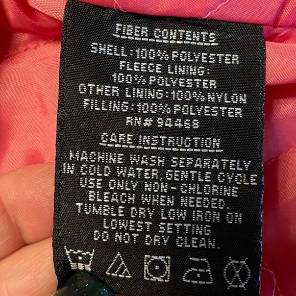 E Spirit Womens Jacket Size Medium Pink Zip Up Collared Belted - Picture 4 of 4